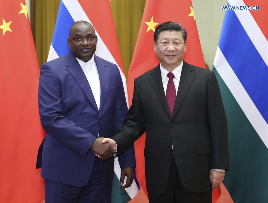 China underscores one-China principle as Gambian president visits 